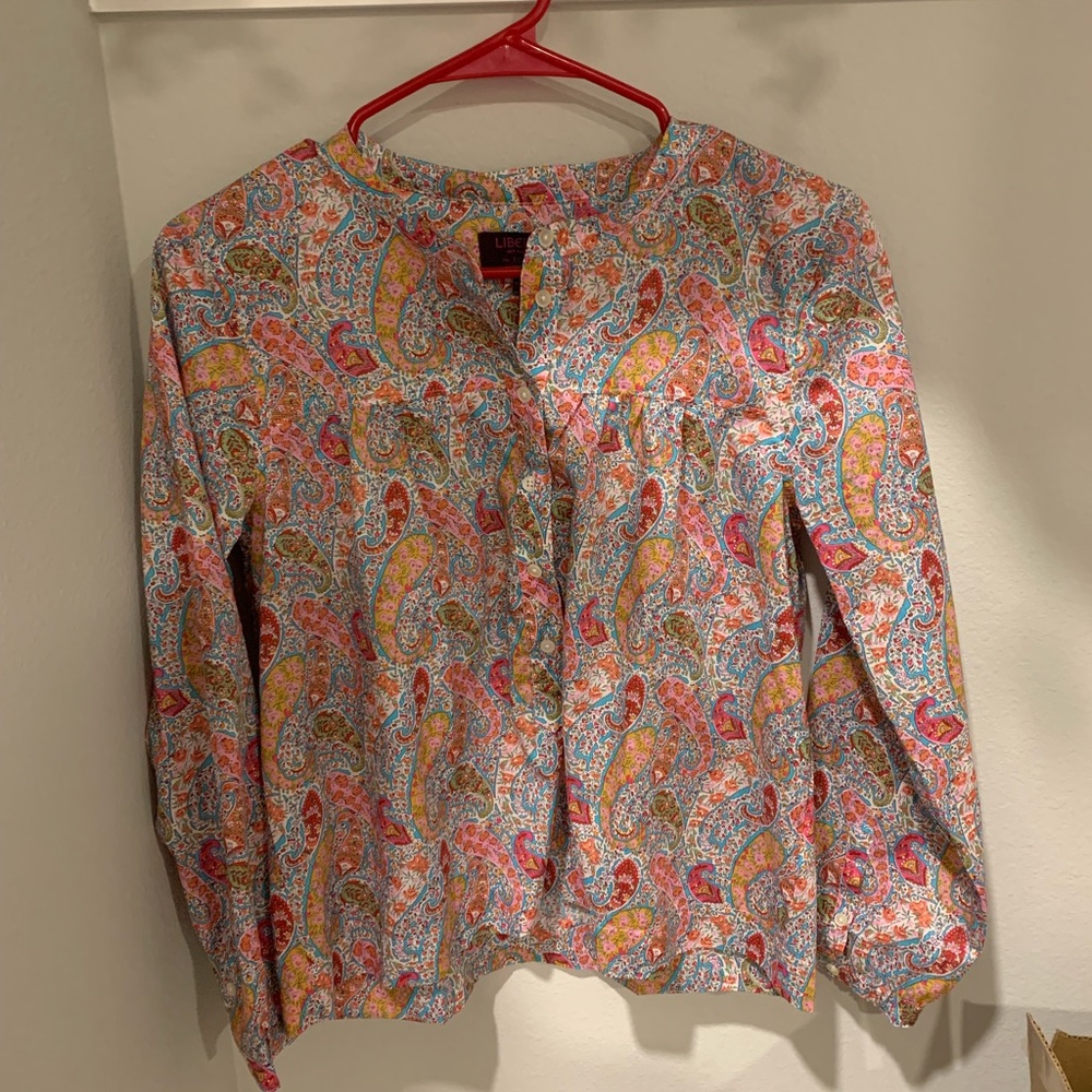 J Crew liberty art fabrics floral blouse